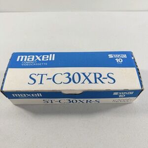 10 Maxell Camcorder Video Cassette Tapes VHS-C SVHSC ST-C30 XR-S Black Japan NEW